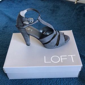 Loft Grey T Strap Heels